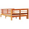 vidaXL Bedframe met hoofdbord massief grenenhout wasbruin 150x200 cm