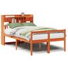 vidaXL Bed met boekenkast zonder matras grenenhout wasbruin 120x190 cm