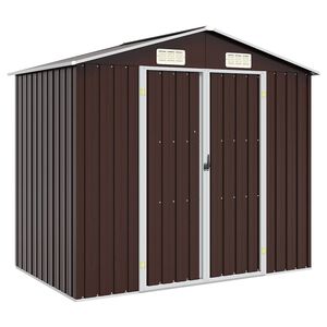 vidaXL Tuinschuur 205x129x183 cm gegalvaniseerd staal bruin