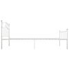 vidaXL Bedframe metaal wit 90x200 cm