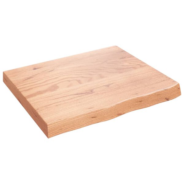 vidaXL Wandschap 60x50x(2-6) cm behandeld massief eikenhout lichtbruin