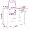 vidaXL Cosmetische Tafel met lade met opslag Oudhout 100 x 45 x 76 cm