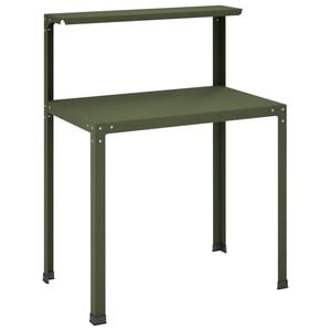 vidaXL Planttafel 100 x 50 x 104 cm Gepoedercoat staal Olijfgroen