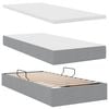 vidaXL Opbergbed met matras Lichtgrijs 90 x 190 cm Bewerkt hout