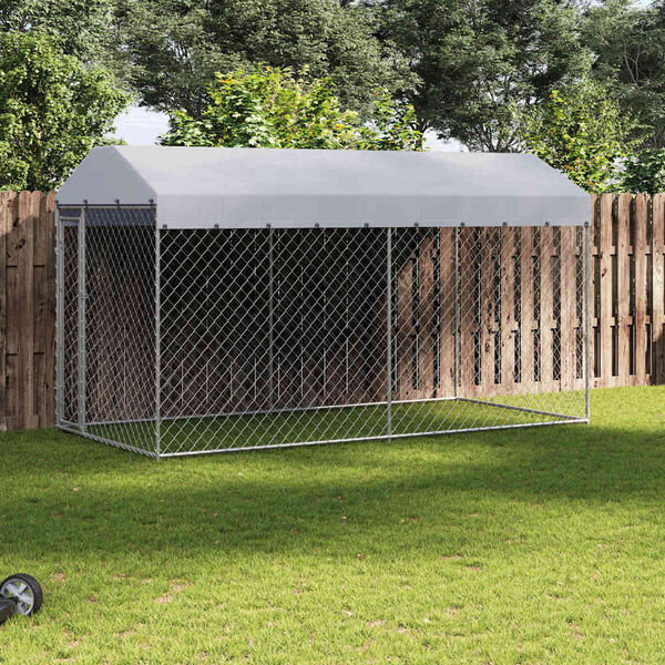 vidaXL Hondenkennel voor buiten met dak 382x192x225 m