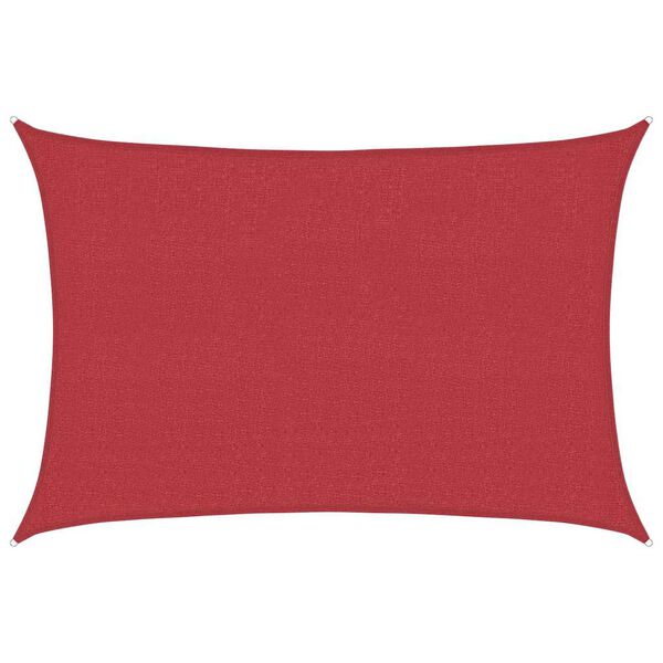 vidaXL Zonnezeil 160 g/m² 3,5x4,5 m HDPE rood