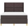 vidaXL Boxspring bed met matras Bruin 140 x 200 cm Stof