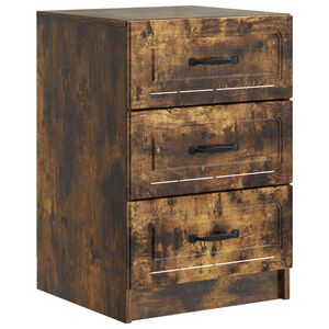 vidaXL Nachtkastje Gerookt eiken 43 x 41 x 63,5 cm Bewerkt hout
