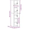 vidaXL Hoge kast 2 pcs Oudhout 30 x 42,5 x 185 cm
