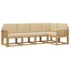 vidaXL Buiten bankenset 5 st Wit en Beige