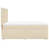 vidaXL Boxspring met matras stof cr&egrave;mekleurig 160x200 cm
