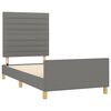 vidaXL Bedframe zonder matras 90x190 cm stof donkergrijs