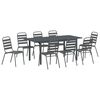 vidaXL Tuin eettafelset 9 st Antraciet Poedercoating staal