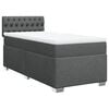 vidaXL Boxspring met matras stof donkergrijs 80x200 cm