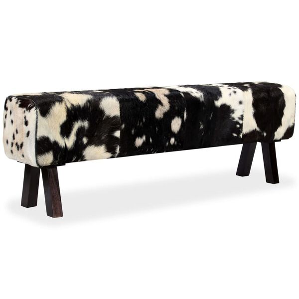 vidaXL Bankje 160x28x50 cm echt geitenleer