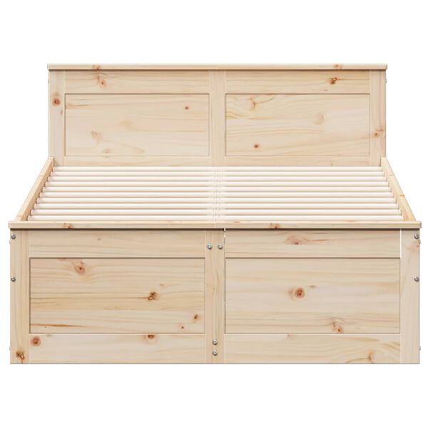 vidaXL Bedframe zonder matras met hoofdbord grenenhout 120x200 cm