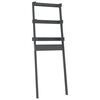 vidaXL Toiletrek 63,5x32x179 cm massief grenenhout grijs