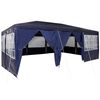 vidaXL Partytent 600 x 400 x 266 cm Blauw Polyetheen