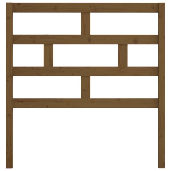 vidaXL Hoofdbord 106x4x100 cm massief grenenhout honingbruin