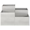 vidaXL Tuin Bloempot Zilver 100 x 100 x 48 cm Roestvrij staal