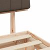 vidaXL Bedframe met Gevoerd Hoofdgedeelte Taupe 90 x 200 cm