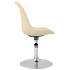 vidaXL Eetkamerstoelen 4 st draaibaar stof crèmekleurig