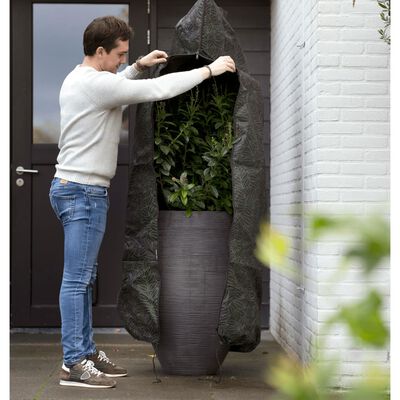 Capi Plantenhoes groot 150x250 cm zwarte en groene print