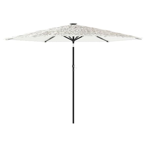vidaXL Parasol met stalen paal 288x288x225 cm wit