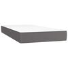vidaXL Boxspring met matras en LED kunstleer grijs 120x190 cm