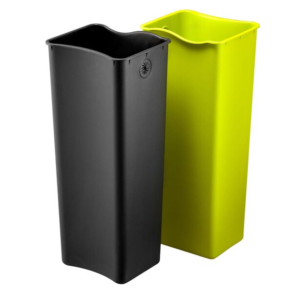 EKO Pedaalemmer Ecofly 2x20 L matzilverkleurig