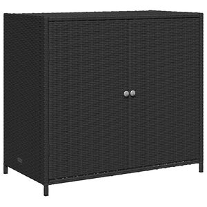 vidaXL Tuinkast 83x45x76 cm poly rattan zwart