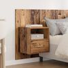 vidaXL Hoofdbord Met Kast met lade 3 pcs Oud Hout Bewerkt hout