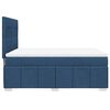 vidaXL Boxspring met matras stof blauw 140x200 cm