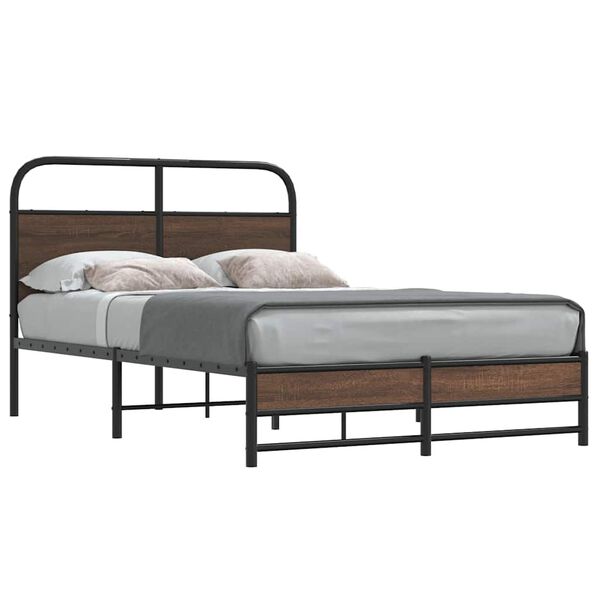 vidaXL Bedframe zonder matras bewerkt hout bruin eikenkleur 120x190 cm