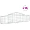 vidaXL Schanskorven 10 st gewelfd 200x30x40/60 cm gegalvaniseerd ijzer