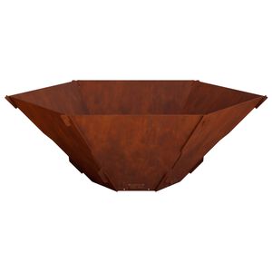 vidaXL Vuurkorf Roestkleurig 58,5 x 51,5 x 19,5 cm weervast staal