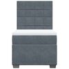 vidaXL Boxspring met matras fluweel donkergrijs 80x200 cm