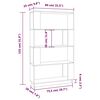 vidaXL Boekenkast/kamerscherm 80x25x132 cm massief grenenhout wit