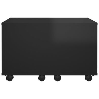 vidaXL Salontafel 60x60x38 cm spaanplaat hoogglans zwart