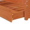 vidaXL Bedframe met lade met opslag 3 pcs Wasbruin Grenenhout
