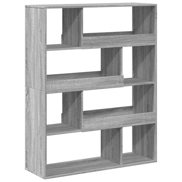 vidaXL Boekenkast 100x33x125,5 cm bewerkt hout grijs sonoma eikenkleur