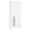 vidaXL Hoge kast 69,5x34x180 cm bewerkt hout wit