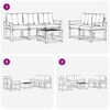 vidaXL Buiten bankenset met kussen 6 pcs Natuurlijk en Beige