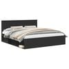vidaXL Bedframe met hoofdeinde Zwart 200 x 200 cm Bewerkt hout