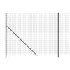 vidaXL Draadgaashek met flens 2,2x10 m antracietkleurig