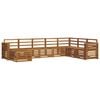 vidaXL Buiten bankenset 8 pcs Naturel Massief Acaciahout