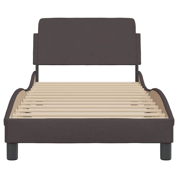 vidaXL Bedframe "Dover" 80x200 cm stof donkerbruin
