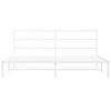 vidaXL Bedframe met hoofdbord metaal wit 183x213 cm