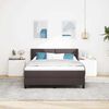 vidaXL Boxspringbed met matras Donkerbruin 200 x 140 cm Stof