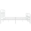vidaXL Bedframe met hoofd- en voeteneinde metaal wit 193x203 cm
